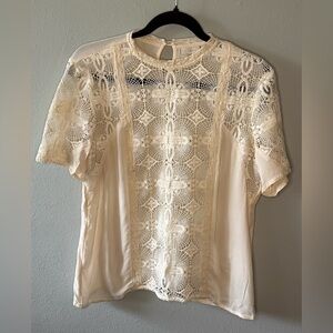 Hinge Cream Lace Blouse